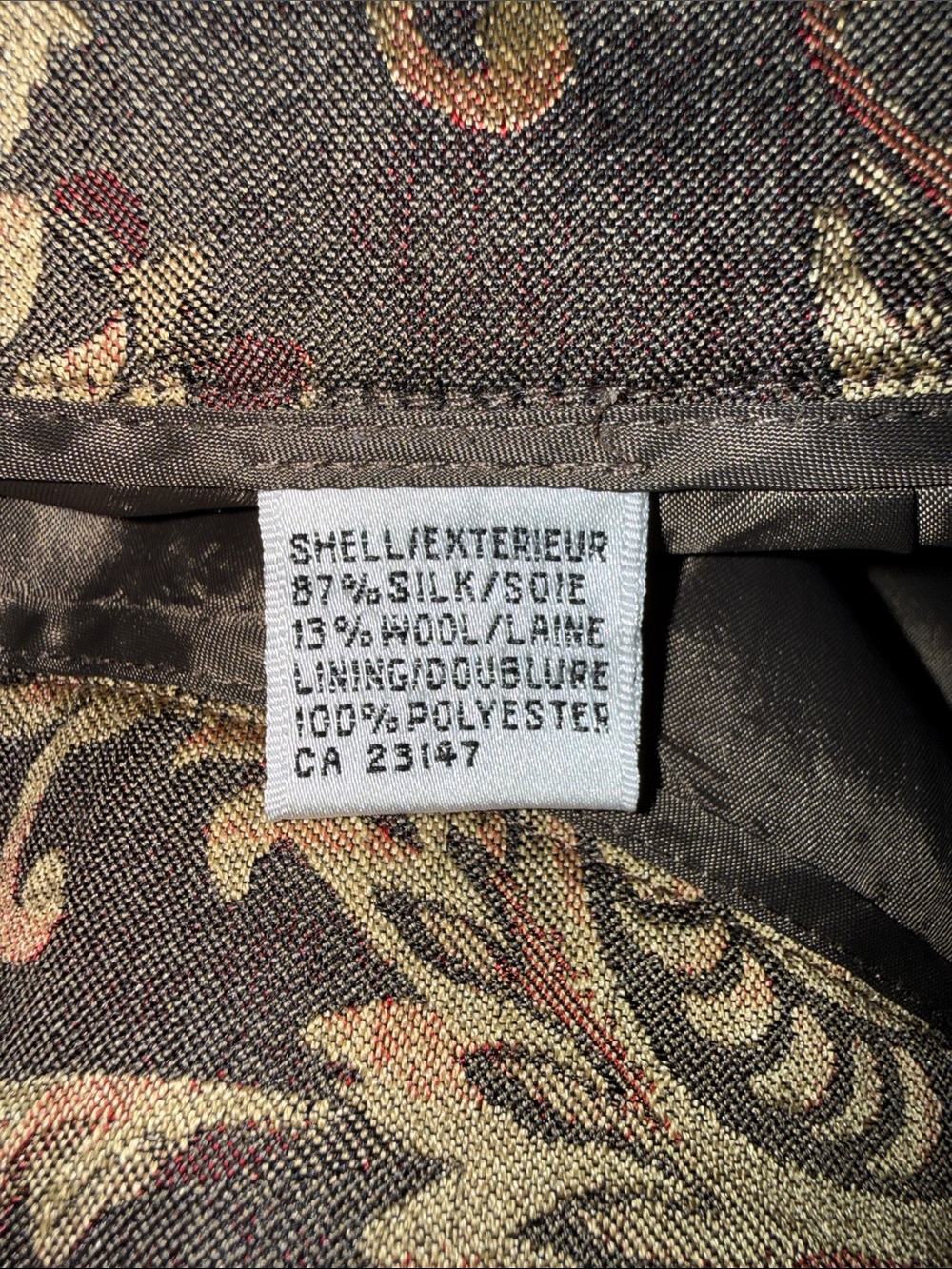 Vintage Talbots Silk Wool Pants Brown Gold Damask
Jacquard Brocade Trousers 12 - Picture 9 of 9